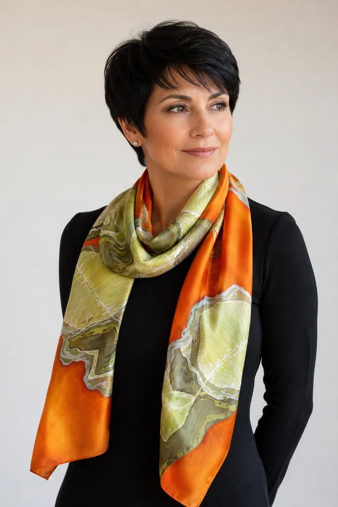 Új kollekció "Autumn"- egyedi, kézzel festett selyemsál